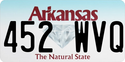 AR license plate 452WVQ