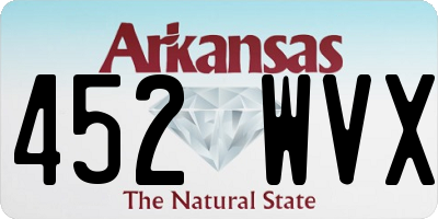 AR license plate 452WVX