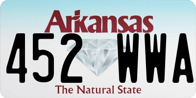 AR license plate 452WWA