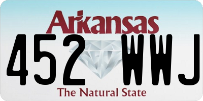 AR license plate 452WWJ