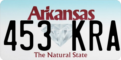 AR license plate 453KRA