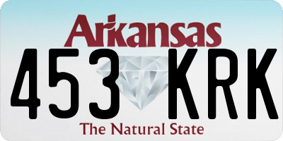 AR license plate 453KRK