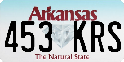 AR license plate 453KRS