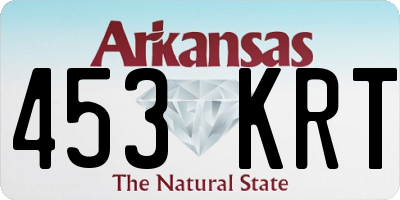 AR license plate 453KRT