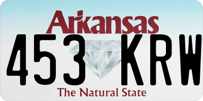 AR license plate 453KRW