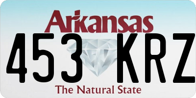 AR license plate 453KRZ