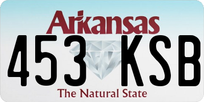 AR license plate 453KSB