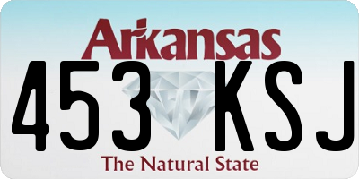 AR license plate 453KSJ