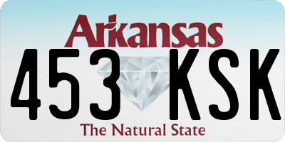 AR license plate 453KSK