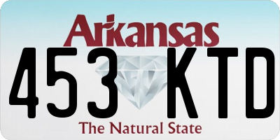 AR license plate 453KTD