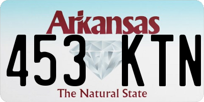 AR license plate 453KTN