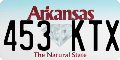 AR license plate 453KTX