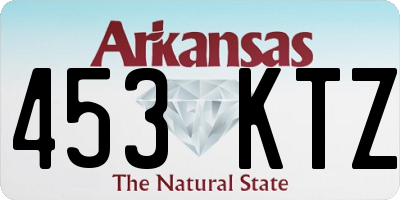 AR license plate 453KTZ