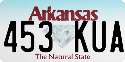 AR license plate 453KUA