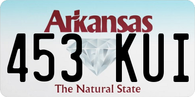 AR license plate 453KUI