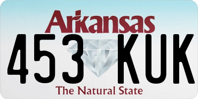 AR license plate 453KUK