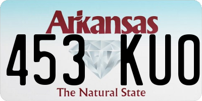 AR license plate 453KUO