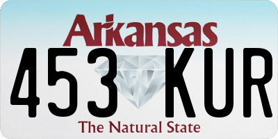 AR license plate 453KUR