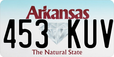 AR license plate 453KUV