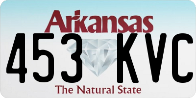 AR license plate 453KVC