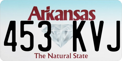 AR license plate 453KVJ