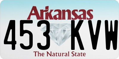 AR license plate 453KVW