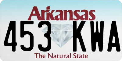 AR license plate 453KWA
