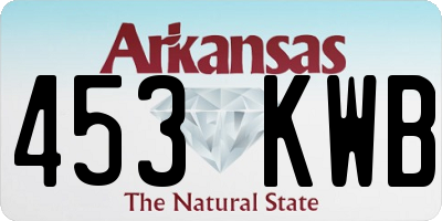AR license plate 453KWB