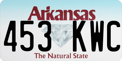 AR license plate 453KWC