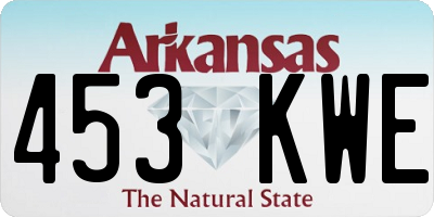 AR license plate 453KWE