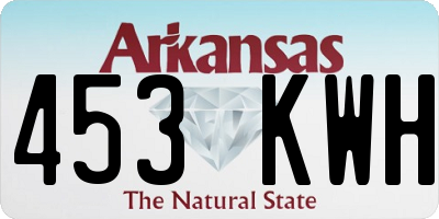 AR license plate 453KWH