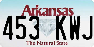 AR license plate 453KWJ