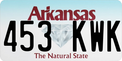 AR license plate 453KWK