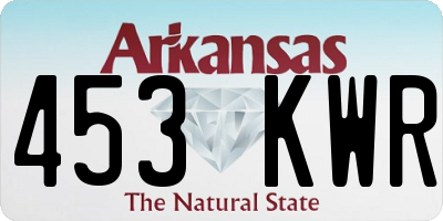 AR license plate 453KWR