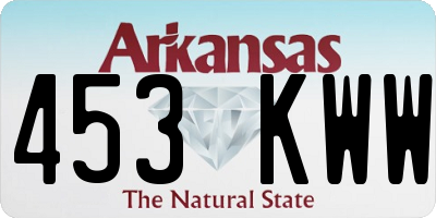 AR license plate 453KWW