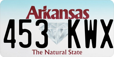 AR license plate 453KWX