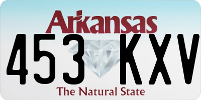 AR license plate 453KXV