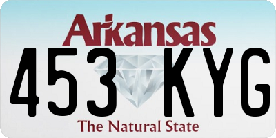 AR license plate 453KYG