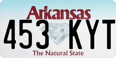 AR license plate 453KYT
