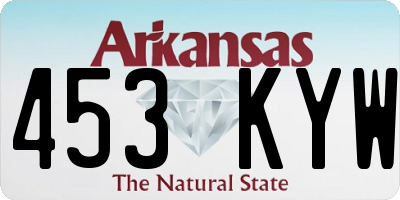 AR license plate 453KYW