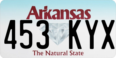 AR license plate 453KYX