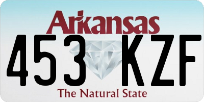 AR license plate 453KZF