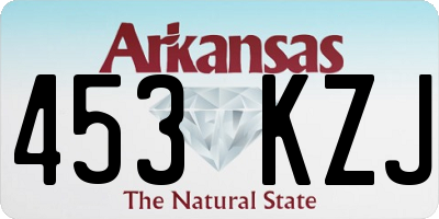 AR license plate 453KZJ