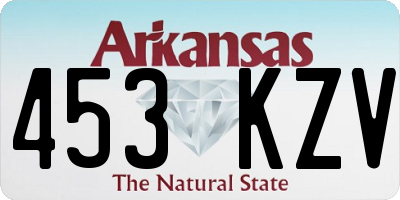 AR license plate 453KZV