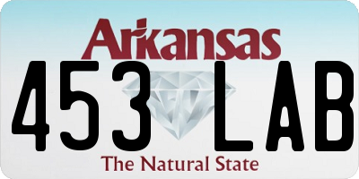 AR license plate 453LAB