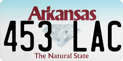 AR license plate 453LAC