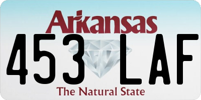 AR license plate 453LAF