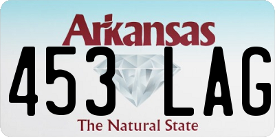 AR license plate 453LAG
