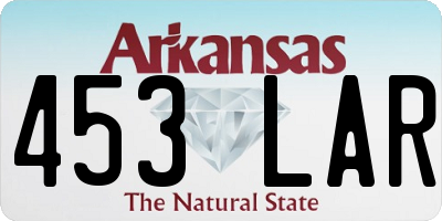 AR license plate 453LAR