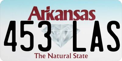 AR license plate 453LAS